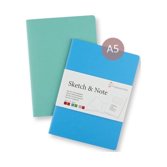 

Hahnemuhle Sketch & Note A5 Blue Bundle 125 gsm