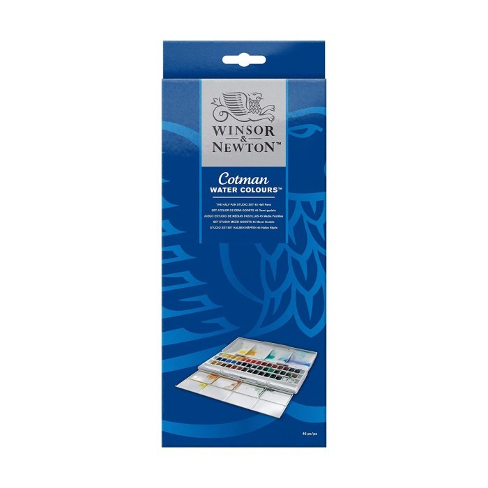 

COTMAN Water Colours Half Pan Studio Set - 45 Half Pans