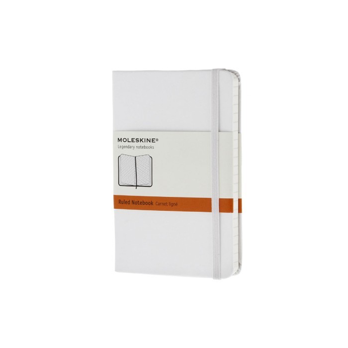 

MOLESKINE Pocket Ruled Notebook White Hard Cover