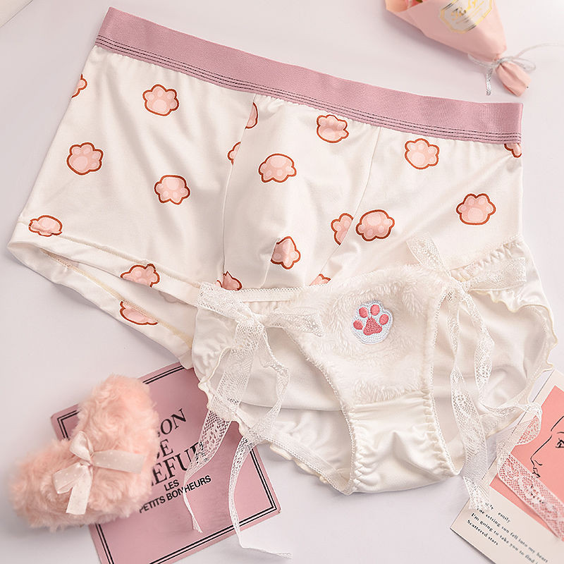 

Couple Pure Desire Milk Silk Cute Lace Strap Plush Girl Set