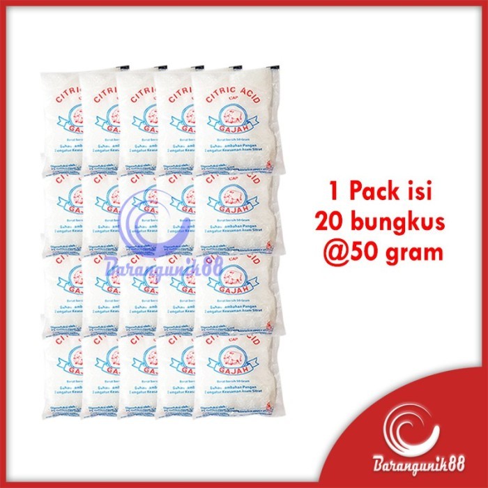 TERLARIS CITRUN CITRIC ACID - PEMBERSIH, PENCERAH PAKAIAN, PENAMBAH RASA SEGAR MAKANAN MINUMAN