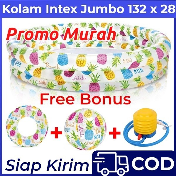 TERLARIS PAKET KOLAM RENANG ANAK JUMBO INTEX BOLA PELAMPUNG AIR MURAH BERENANG MANDI BOLA BESAR