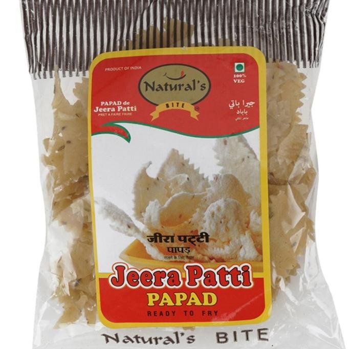 

------] JEERA PATTI PAPAD NATURAL'S 100G / Ready To Fry