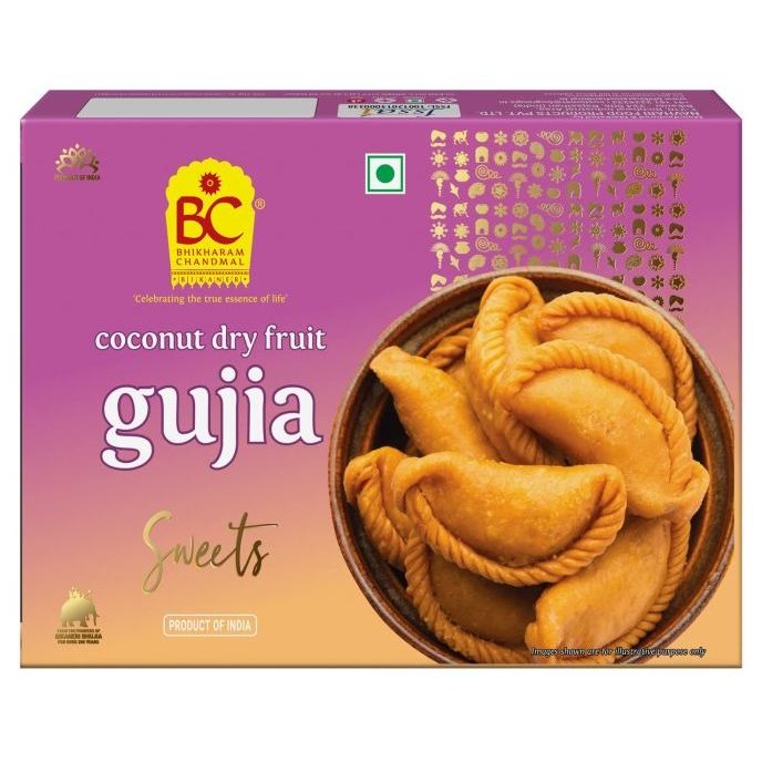 

~@~@~@~@] COCONUT DRY FRUIT GUJIA BHIKHARAM CHANDMAL 350G / Manisan India
