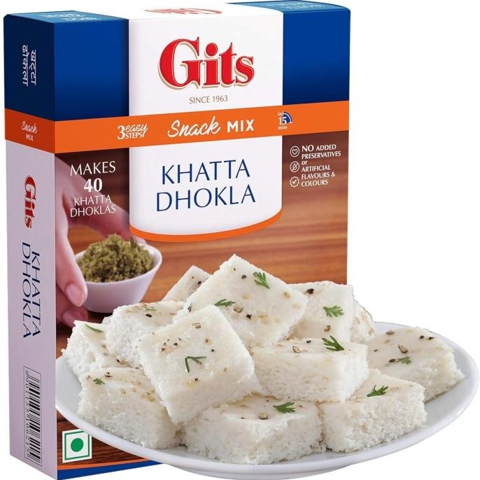 

Produk Unggulan] GITS INSTANT KHATTA DHOKLA SNACK MIX 200G / Instant India Snack Mix