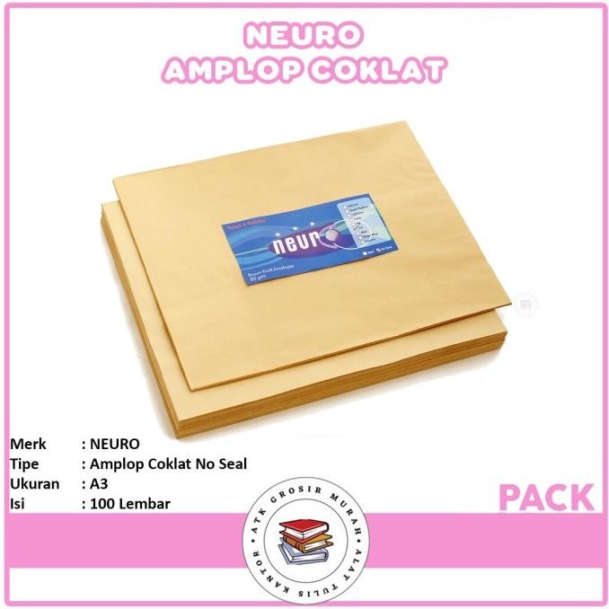 

Sale Hot Promo!!! Amplop Coklat Ukuran A3 Neuro ( 33 X 42,5 Cm )