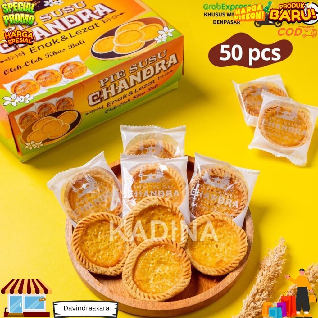 

Pie Susu Bali Chandra 50Pcs | Pie Susu Chandra Grosir | Pai Susu Murah Oleh-Oleh Khas Bali Original D Promo Puncak