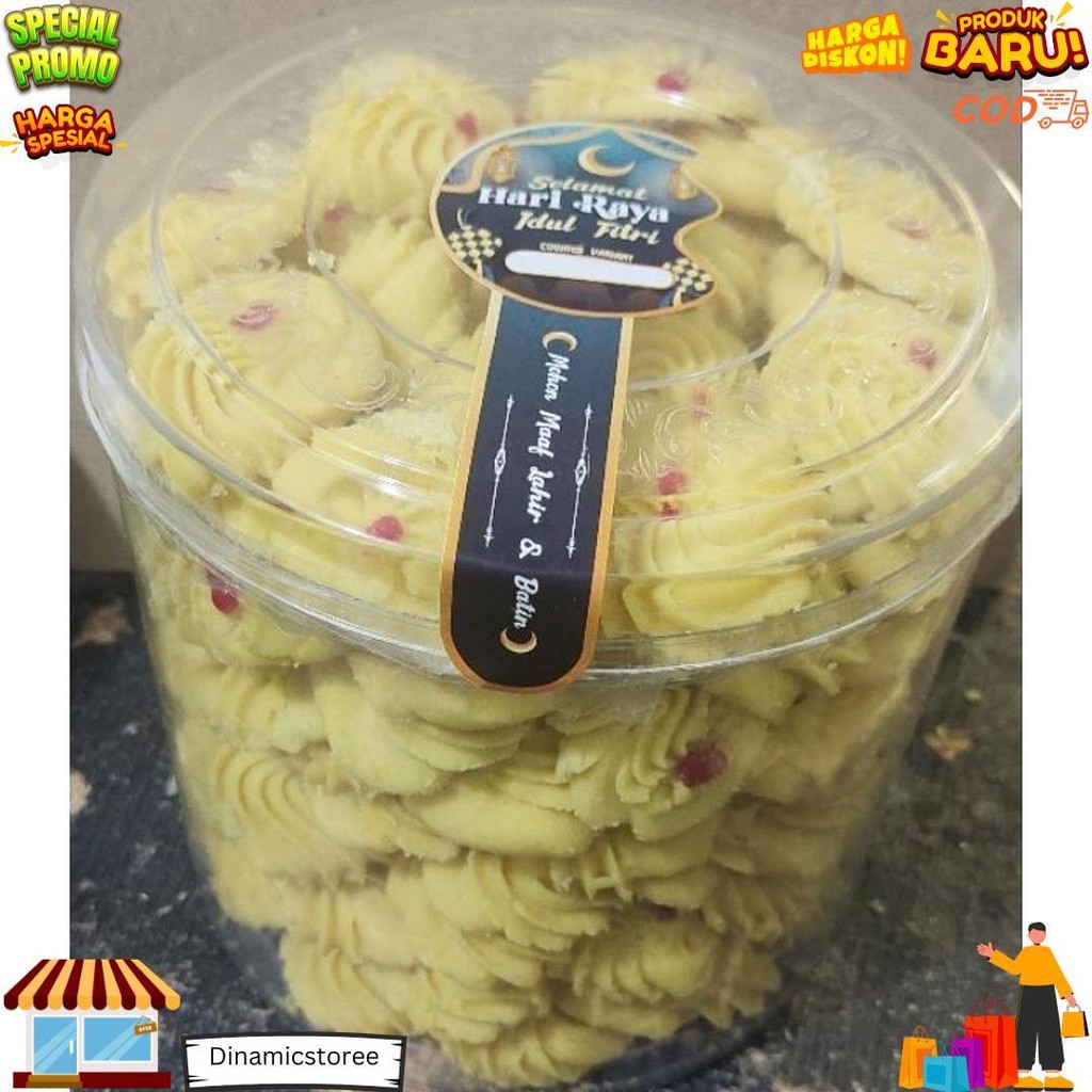 

Aneka Kue Kering Kemasan Toples 1Kg /Cookies Premium D Promo 10.10