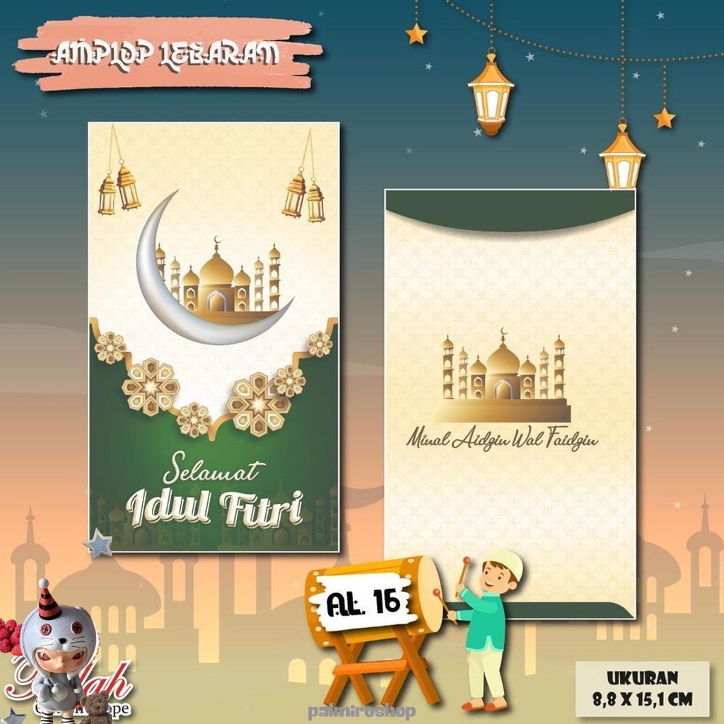 

Amplop Lebaran Falah Kode Al 16 Isi 50 Pcs / Muat Selembaran Uang Tanpa Dilipat / Amplop Cantik / Amplop Lucu / Amplop Lebaran Bisa Ecer Cod
