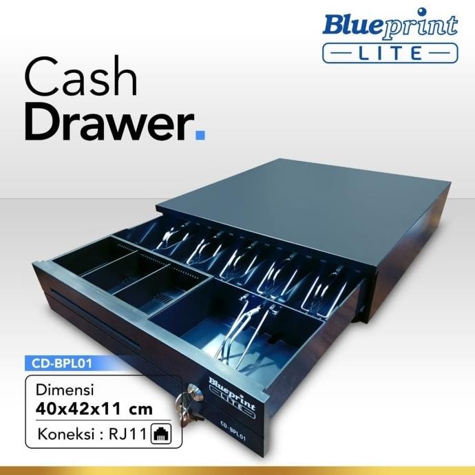 

BEBAS ONGKIR - CASH DRAWER / LACI KASIR / LACI UANG BLUEPRINT CD-BPL01 40x42x11 Cm