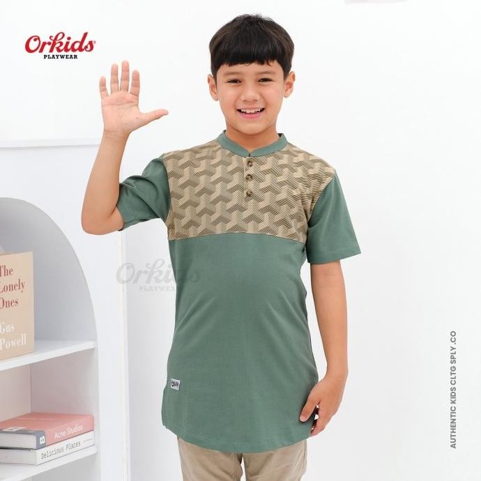 BAJU KOKO KAOS KURTA ANAK MUSLIM 1-12TH  KERAH MANDARIN SHANGHAI HALA BAJU KOKO LEBARAN 2025 MUSLIM 