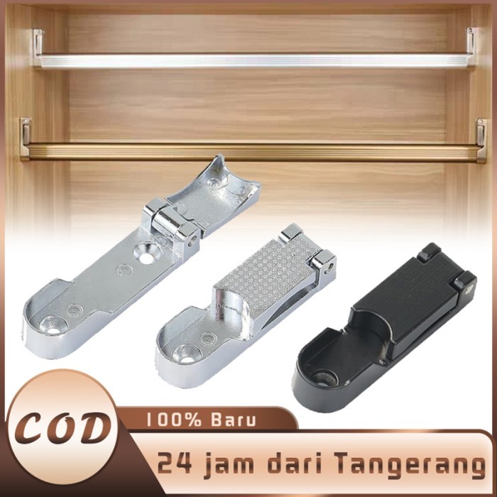Bracket Pipa Oval Sambungan Gantungan Baju Lemari Bracket Oval