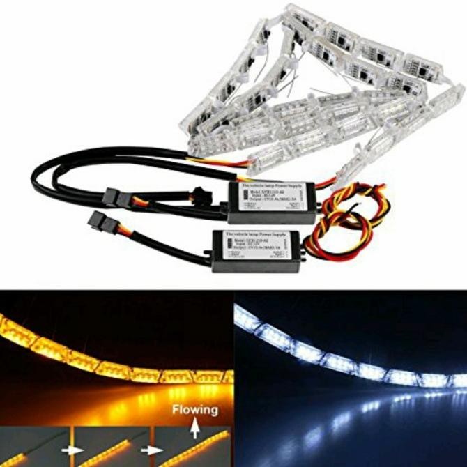 Drl led Cristal Running sein Lampu Alis Cristal A2 Premium Quality Ori