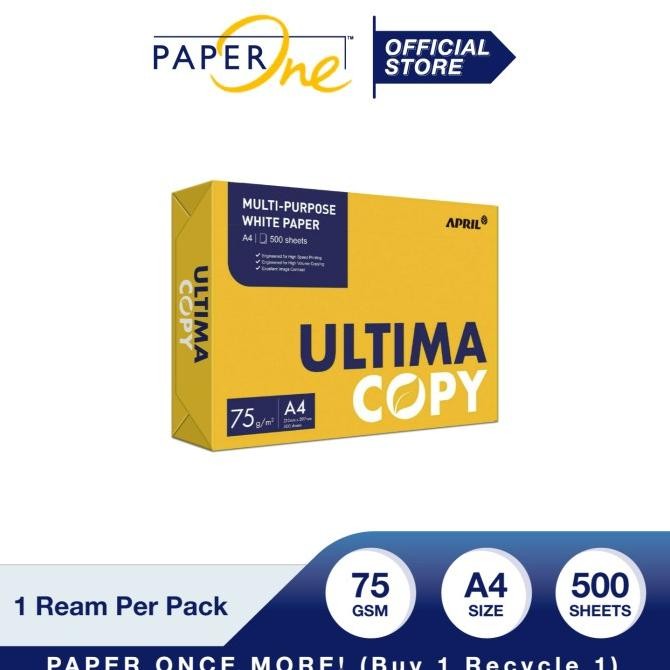

Ultima A4 75gr Copier 1 Rim (500 lembar) Kertas HVS
