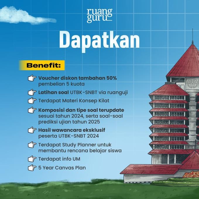 || PROMO BUKU / Kitab UTBK-SNBT Ruangguru Edisi Persiapan Ujian Tahun 2025 DISKON