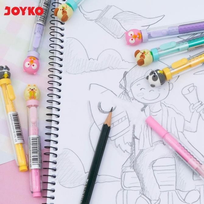 

Joyko Sliding Eraser Mechanical Animal / Penghapus Mekanik Joyko Ujian Panjang Anak Motif Hewan ER-146