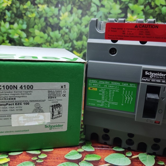 mccb schneider ezc100n 4p 100a breaker schneider EZC100N4100 100 a