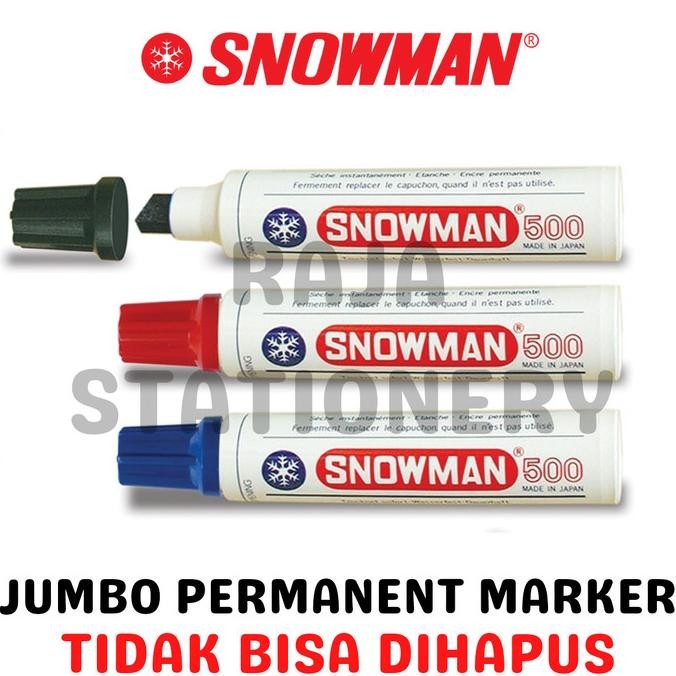 

SNOWMAN PERMANENT MARKER JUMBO SPIDOL PERMANEN BESAR J-500 [12PCS]