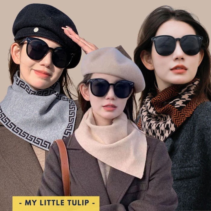 Syal Leher Segitiga Pria Wanita / Syal Penghangat Leher Instant / Syal Cowboy Coboy / Scarf Musim