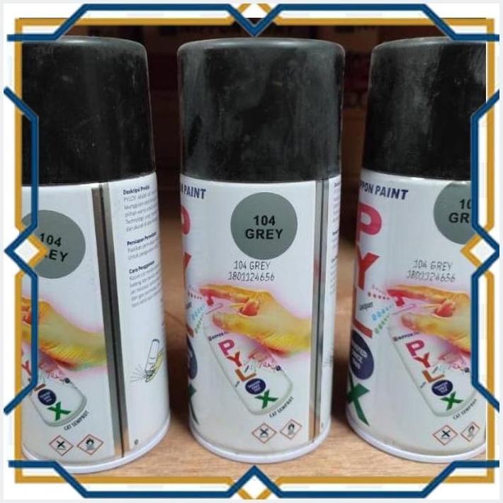 [rej] cat pylox pilox semprot abu abu grey 104 300cc nippon paint