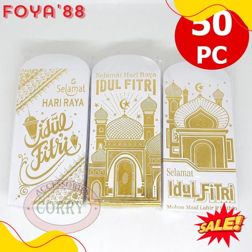 

Angpao Idul Fitri Lebaran Isi 50 Mewah 17 Cm Bulk Murah Amplop Uang Putih Embos Emas Mengkilap Terlaris! Produk Ini Banyak Dicari