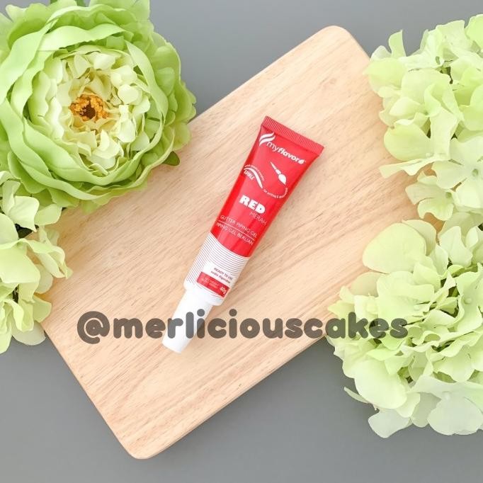 

*:*:*:*:*] My Flavor Red Glitter Piping Gel Tulisan Cake Kue 40 Gram