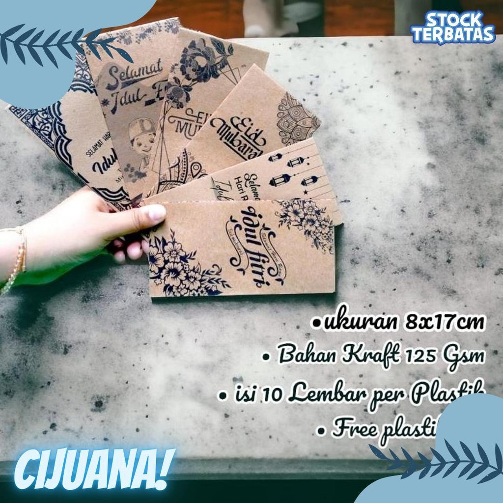 

Amplop Lebaran Craft Besar Grosir ( 1 Kg 250 Pcs ) Diskon Setengah Harga