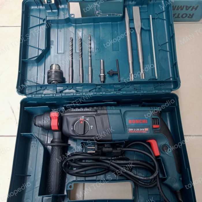 MESIN BOR BOBOK SDS ROTARY HAMMER DRIL 2-26MM BONCHI 3FUNGSI