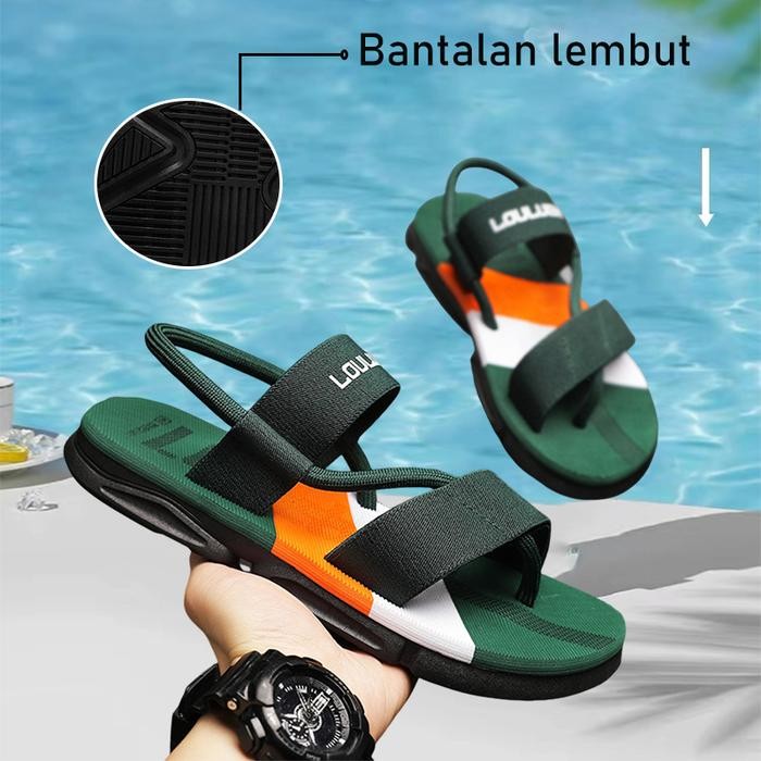 Sandal Karet Pria Sandal Pria Karet Sandal Cowok Dewasa Anti Slip Casual Sandal Gunung Karet Pria