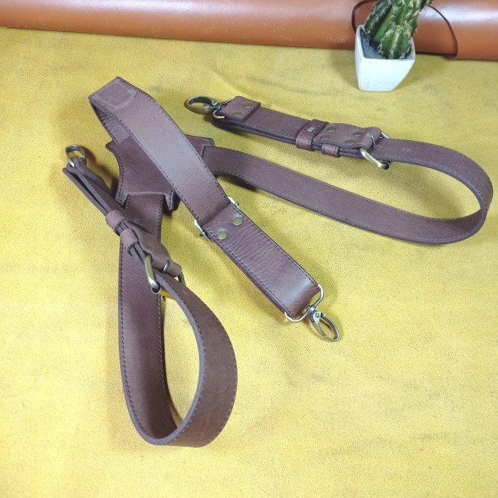 Suspender Full Kulit Asli Tali Jojon Bretel Tali Kodok Pria Wanita