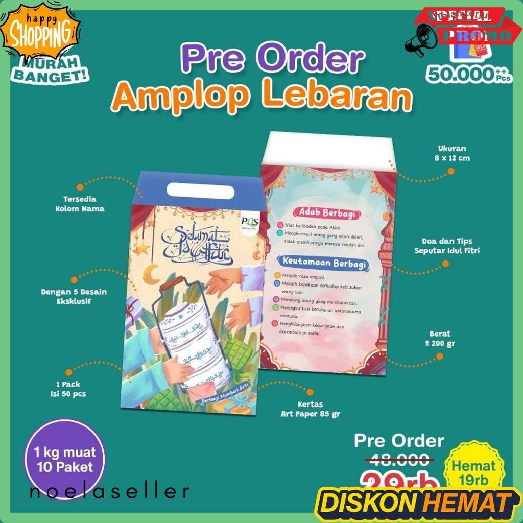 

Amplop Lebaran 2025 - Isi 50Pcs [Pustaka Hulwah] Diskon Setengah Harga