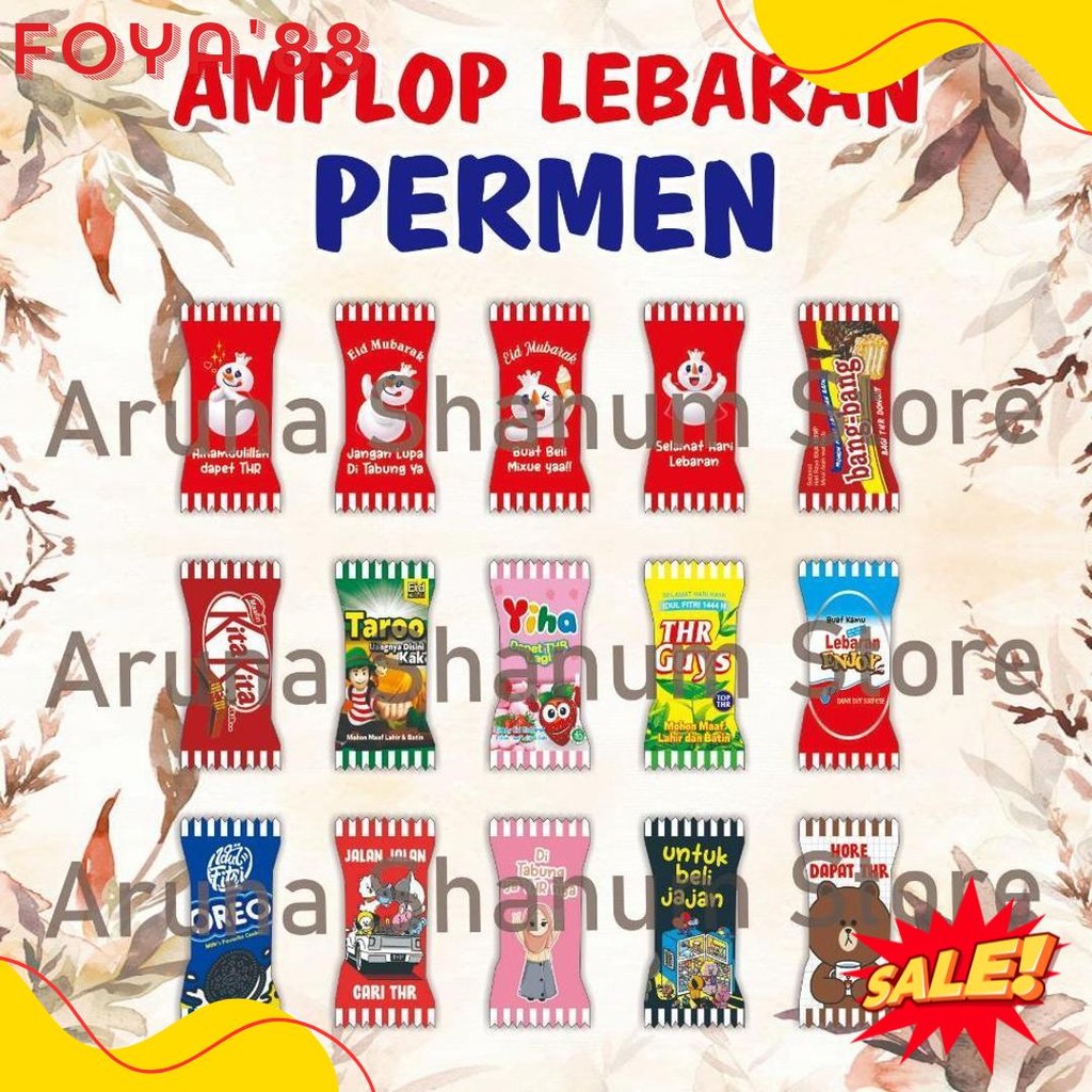 

Grosir 100 Pcs Amplop Lebaran Motif Permen Diskon