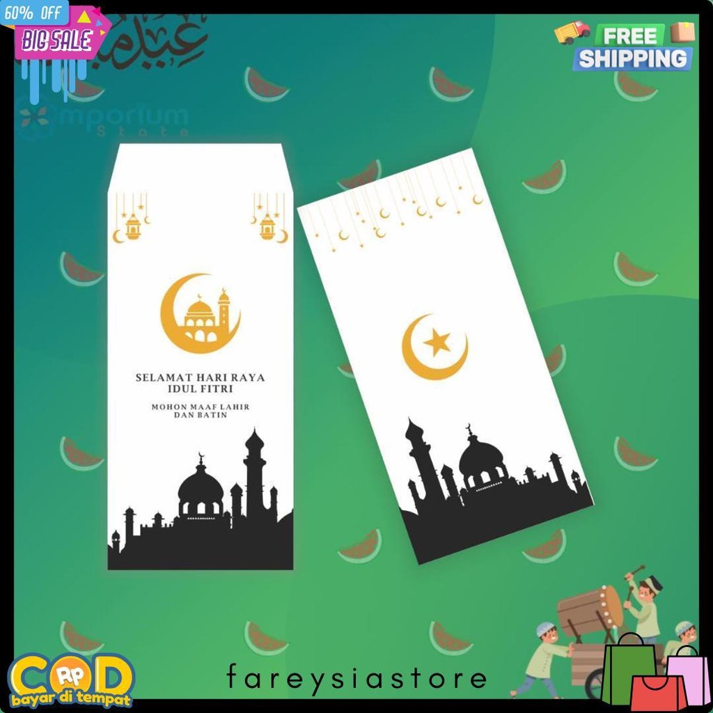 

50 Angpao Lebaran Idul Fitri / Amplop Lebaran 2025 Diskon