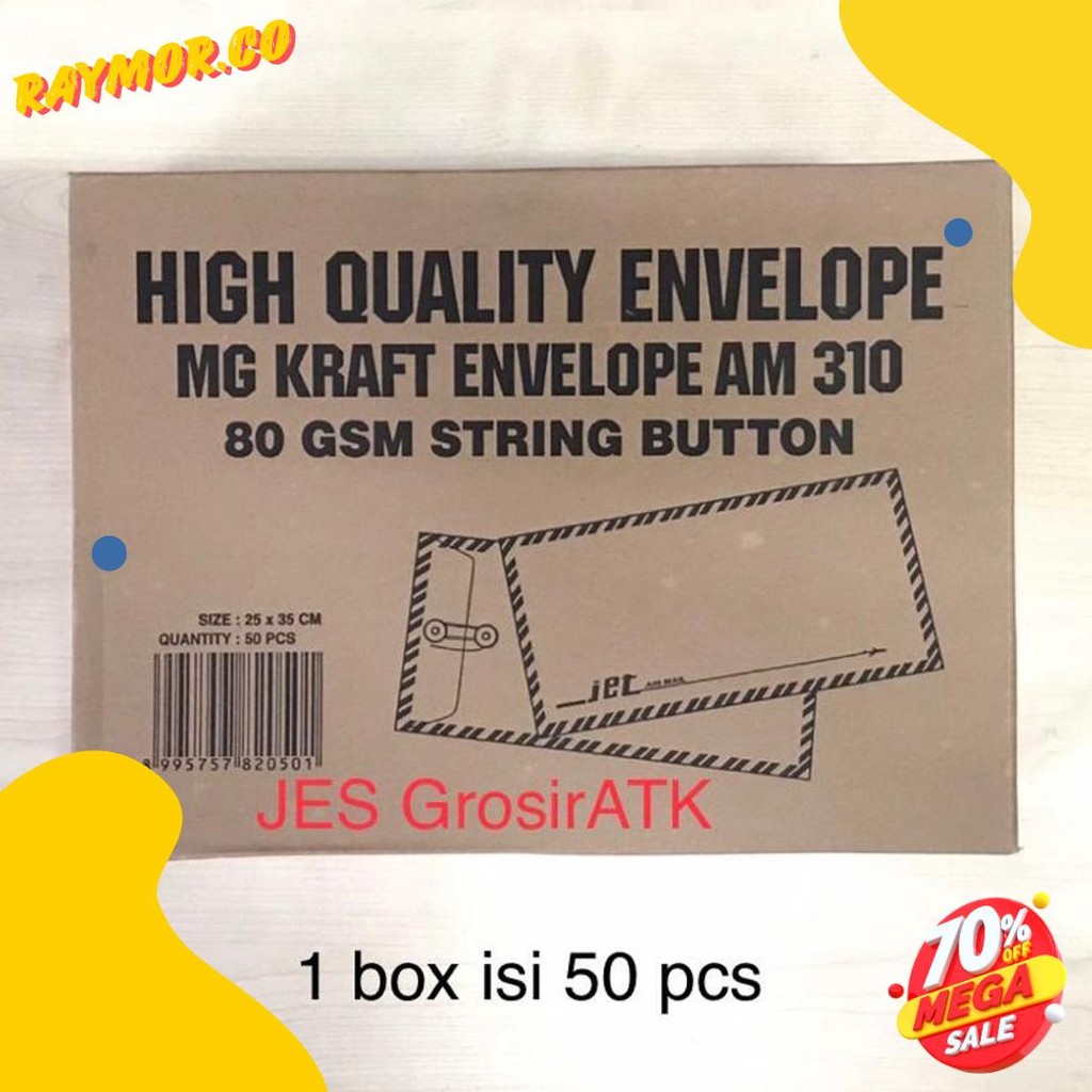 

Amplop Coklat Tali 310 (1 Box Isi 50 Pcs) Terlengkap Dan Termurah