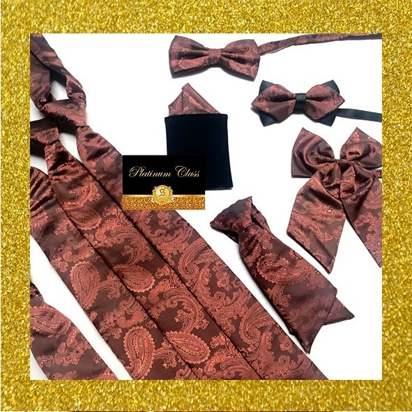 Dasi terracota bata dark orange teracota batik pria platinum class