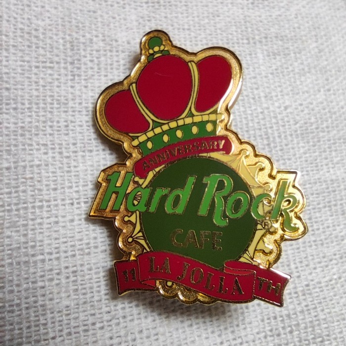 PIN Hard Rock Cafe LA JOLLA 11th anniversary crown PIN