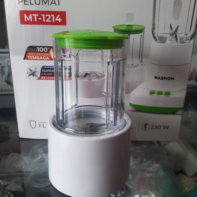 ,,,,,,,] GELAS BUMBU KERING + PISAU BLENDER MASPION MT 1214 ASLI