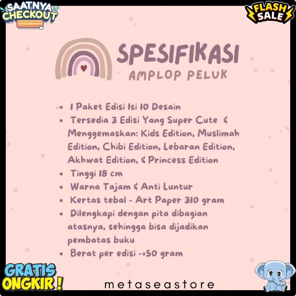 

Amplop Lebaran Peluk Premium Bisa Jadi Pembatas Buku - Isi 10 Flash Sale! Diskon Hingga 70%