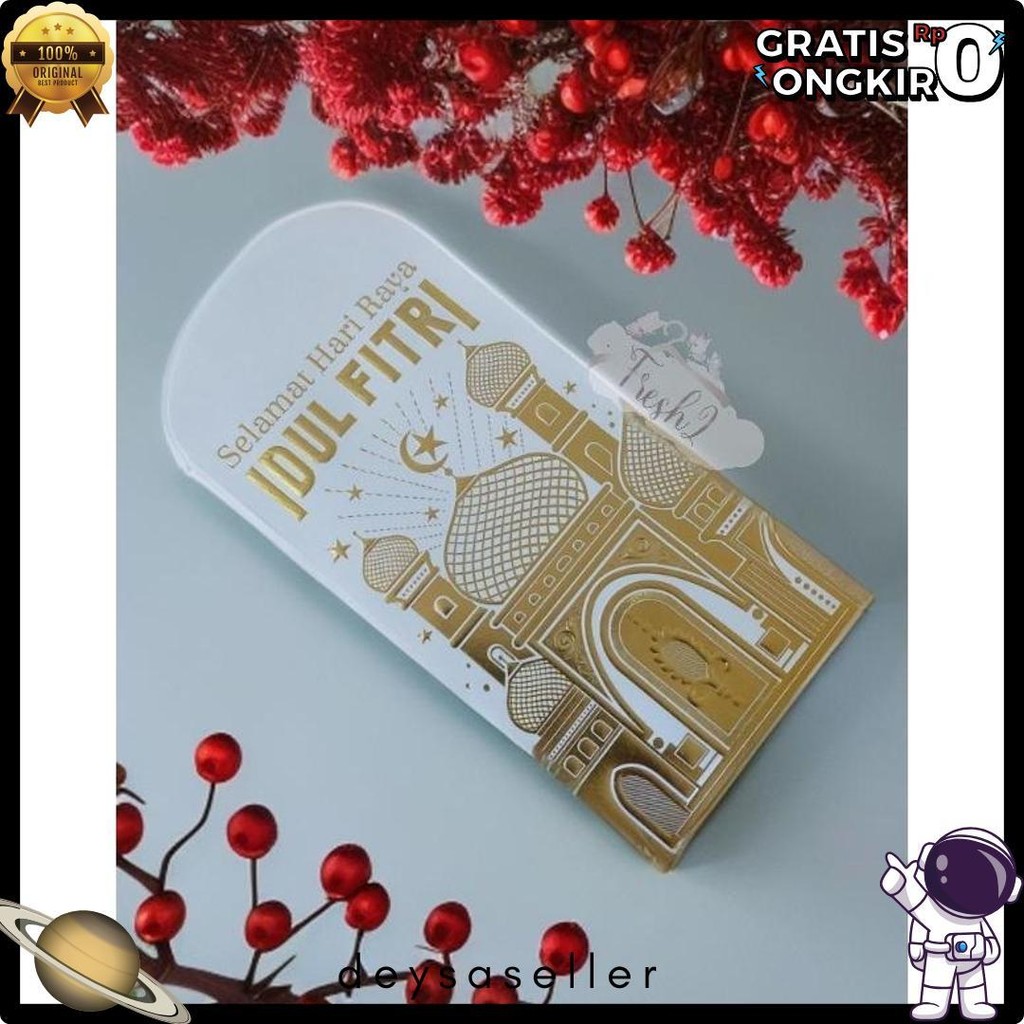 

Angpao Lebaran Hologram Emas / Amplop Idul Fitri Motif Mewah Diskon Setengah Harga