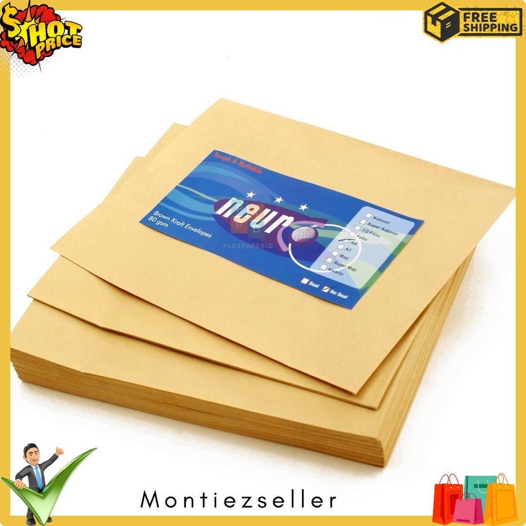 

Neuro - Amplop Coklat Ukuran A4 ( 30 X 22 Cm ) No Seal - 1 Pack Terlengkap Dan Termurah