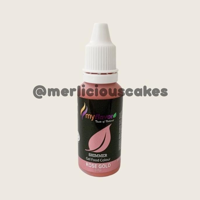 

&<&<&<&] My Flavor Rose Gold Shimmer for Cake Painting Pewarna Makanan Halal