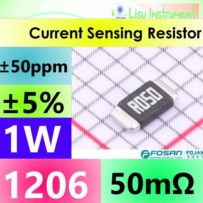 Update (5) 50m 1206 5% 1W 50ppm/ Current Sense Resistor / Shunt Resistor 0.05 50mR R050 FRM121WJR050