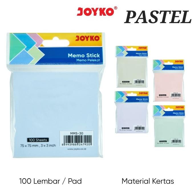

Joyko Memo Stick 8cm Sticky Notes Kertas Memo Joyko Pastel Tempel