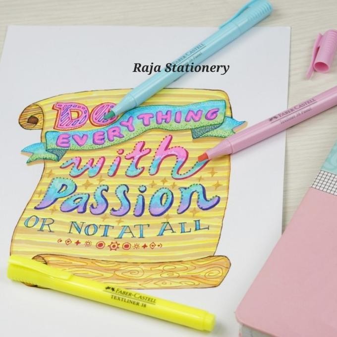 

Faber Castell Textliner PASTEL Pen / Penanda PASTEL Model Pen Faber 38