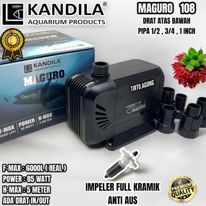 Mesin Pompa air kolam ikan koi 6000L 5500L low watt 1 2 3 4 meter Hiro Pro Aquaman Marvin GINGA