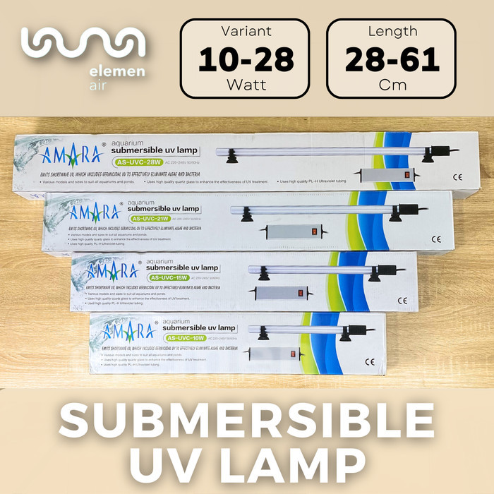 Lampu UV Amara UV Submersible Lamp AS - UVC Ultraviolet Ultra Violet Lamp 10 Watt 15 Watt 21 Watt 28