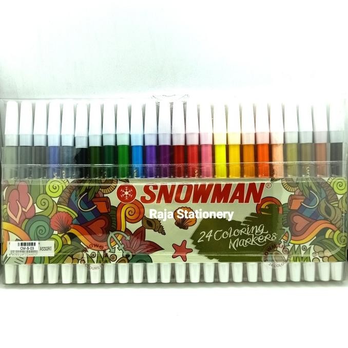Snowman 24 Coloring Markers / Spidol Warna Warni PW-24A