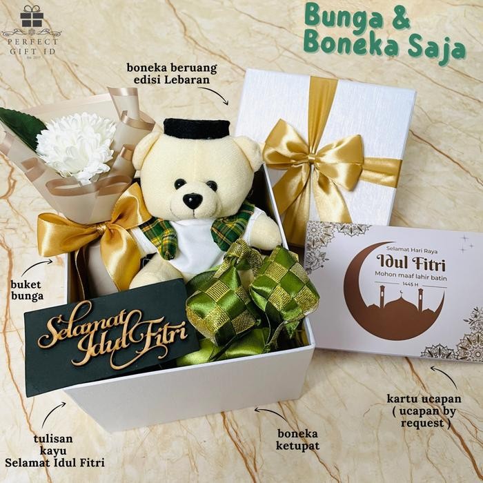 

Terbatas Hampers Lebaran / Hampers Idul Adha / Hampers Eid Mubarak / Hadiah Lebara / Bingkisan Idul Fitri / Kado Lebaran - Bunga Boneka Saja Cowok Lebaran!