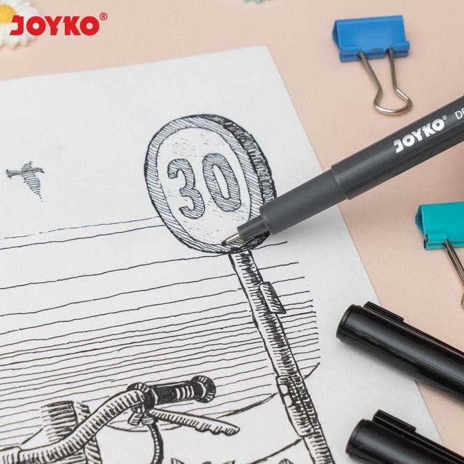 

Drawing Pen Pena Gambar Joyko DP-298 1 Pcs Waterproof Pigment Ink