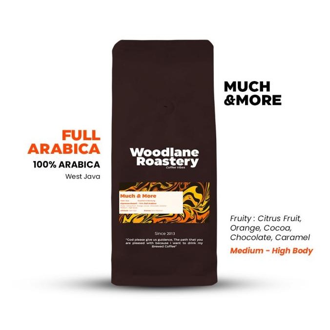 

Kopi Espresso Full Arabika 100% Much & More 500 Gram